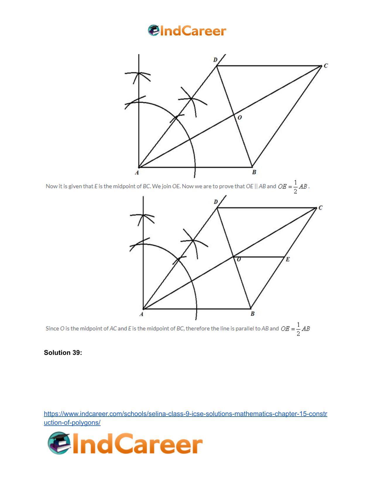 Selina Class 9 ICSE Solutions Mathematics : Chapter 15- Construction of Polygons - Page 41