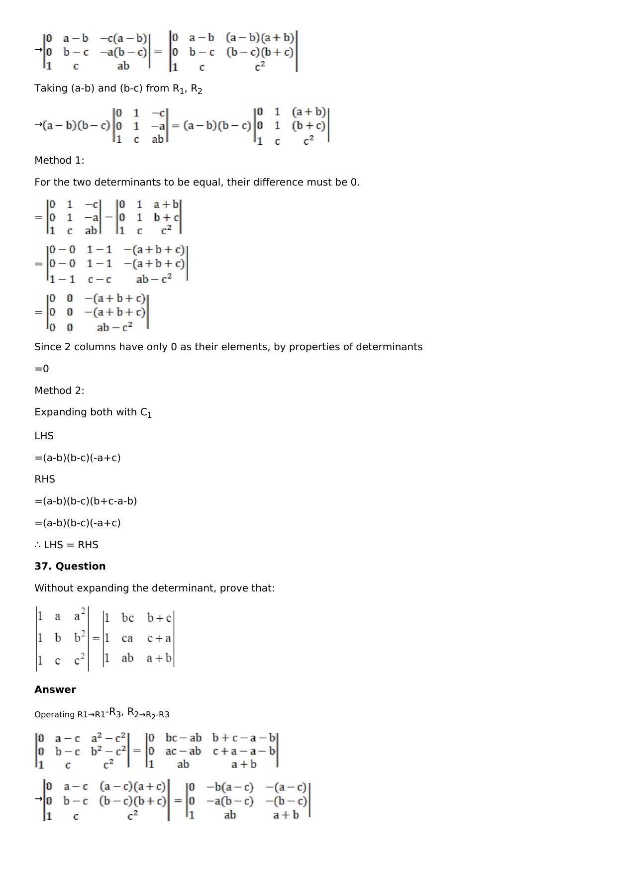 Chapter 6: Determinants Solutions: RS Aggarwal Class 12 Solutions  - Page 28