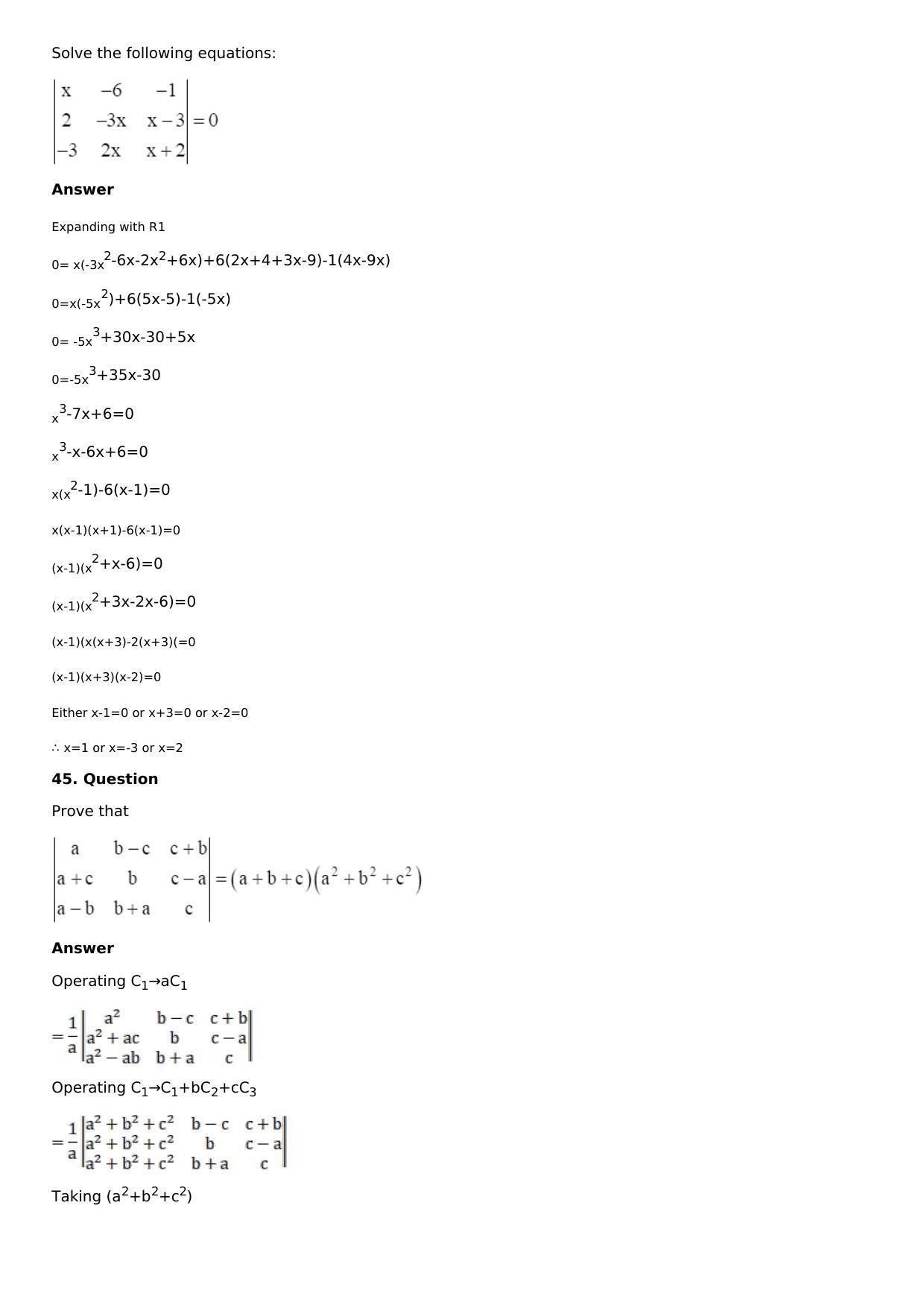 Chapter 6: Determinants Solutions: RS Aggarwal Class 12 Solutions  - Page 33