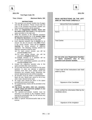 JAM 2011: PH Question Paper