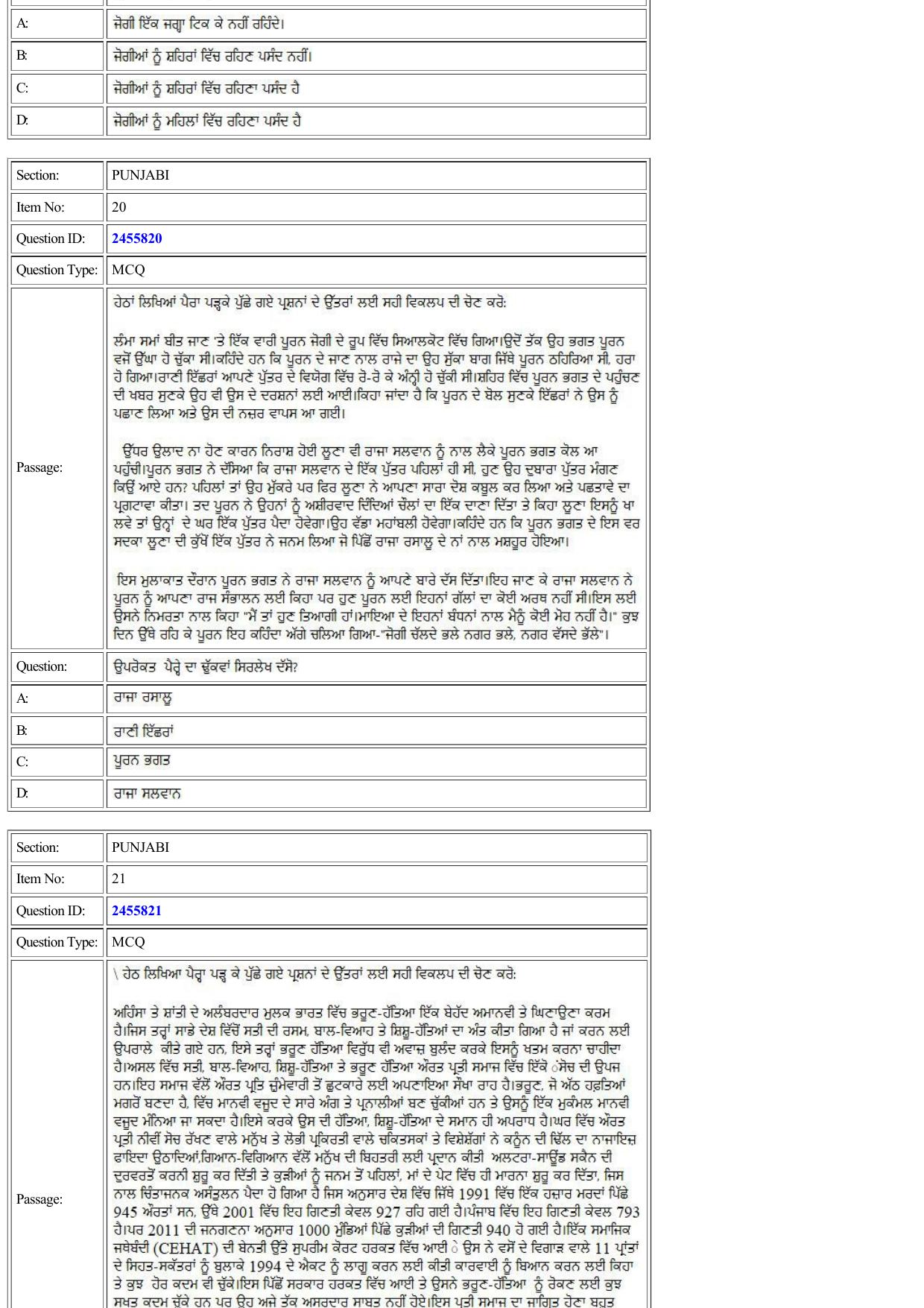 CUET 2022 Question Paper of Panjabi - Page 10