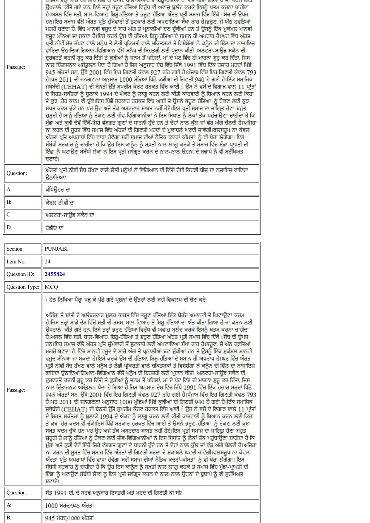 CUET 2022 Question Paper of Panjabi - Page 12