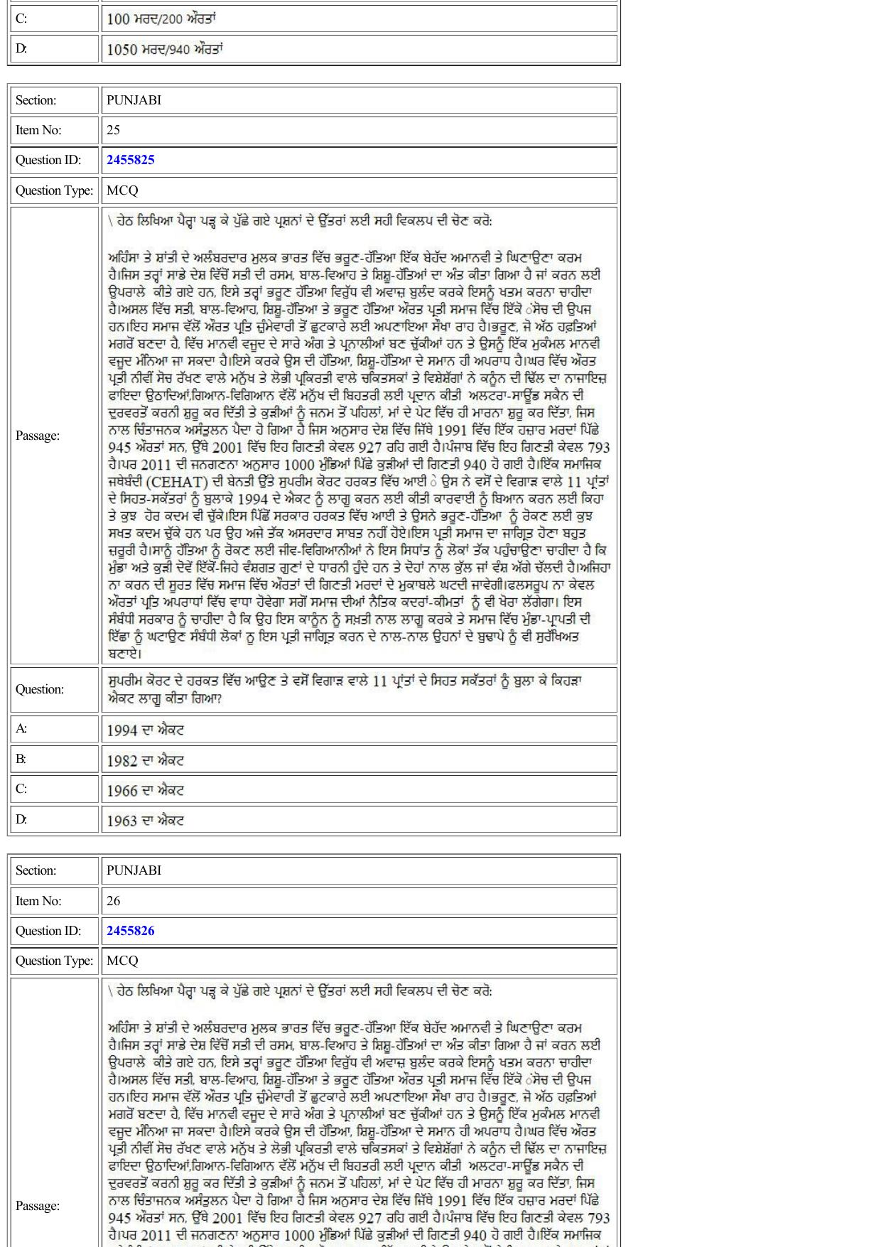 CUET 2022 Question Paper of Panjabi - Page 13