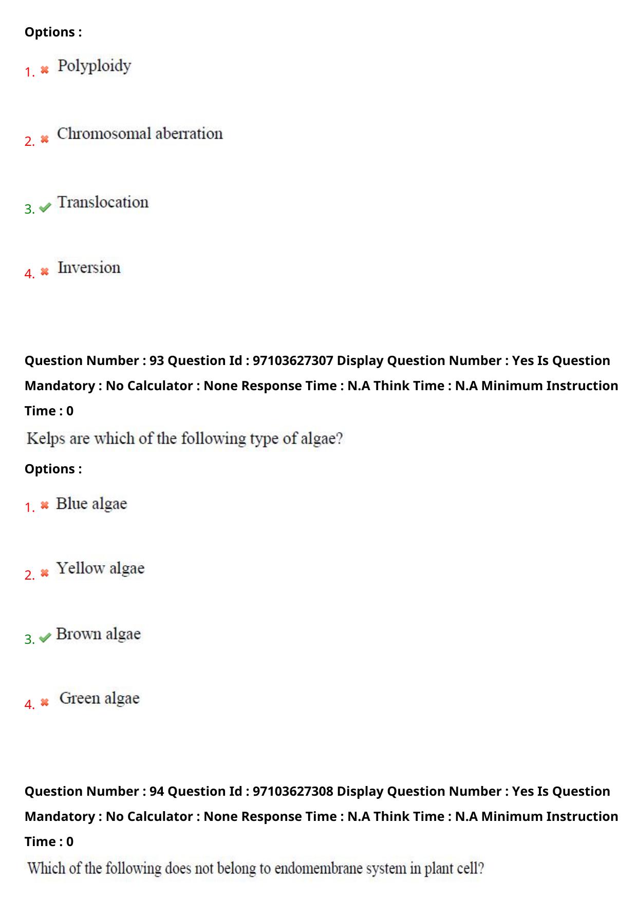 AP RCET 2024 Botany Question Paper - Page 57