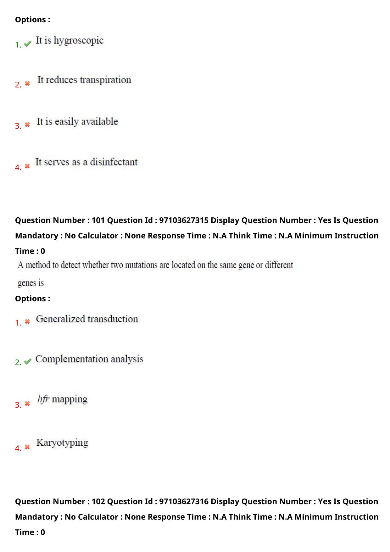 AP RCET 2024 Botany Question Paper - Page 61