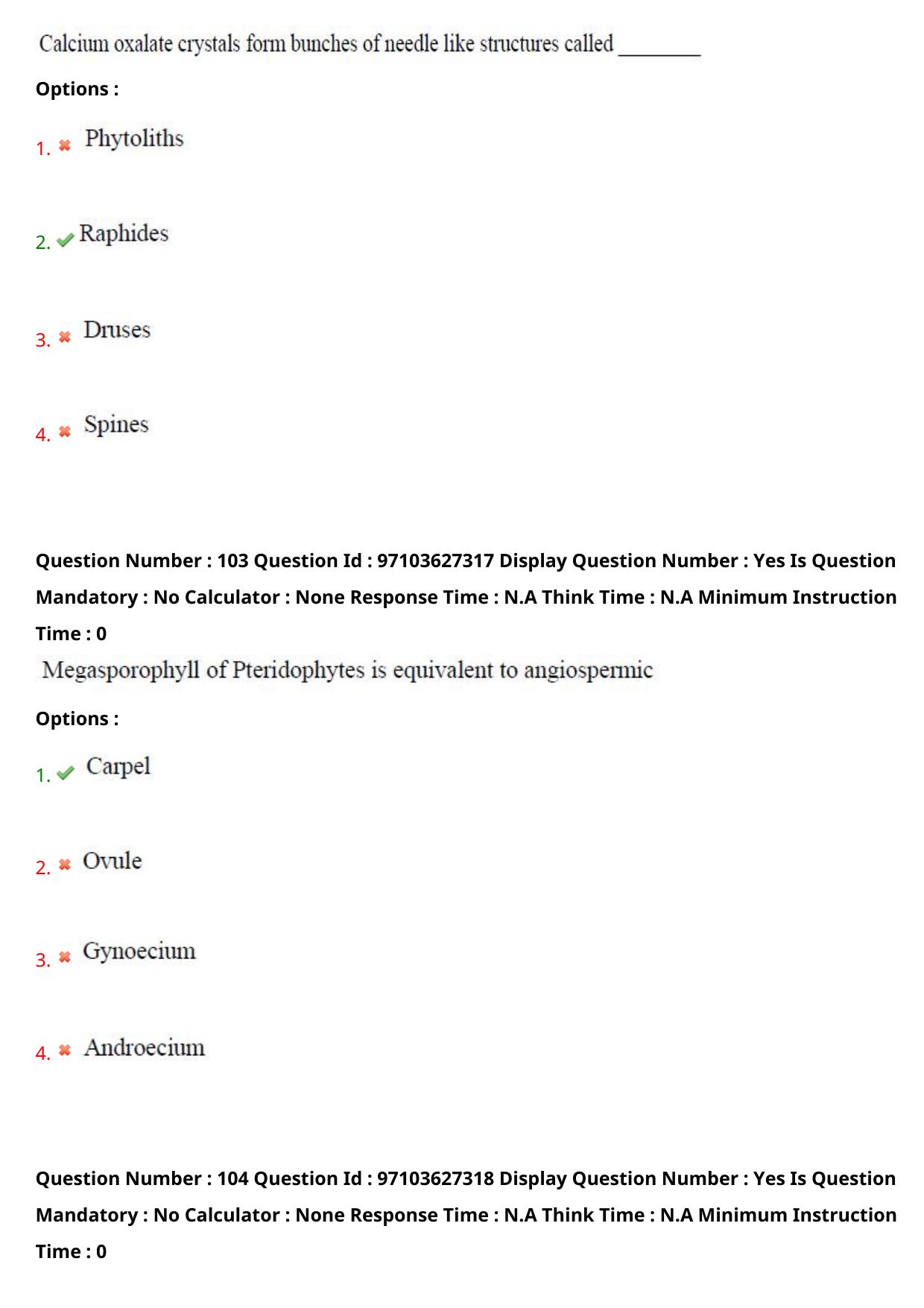 AP RCET 2024 Botany Question Paper - Page 62