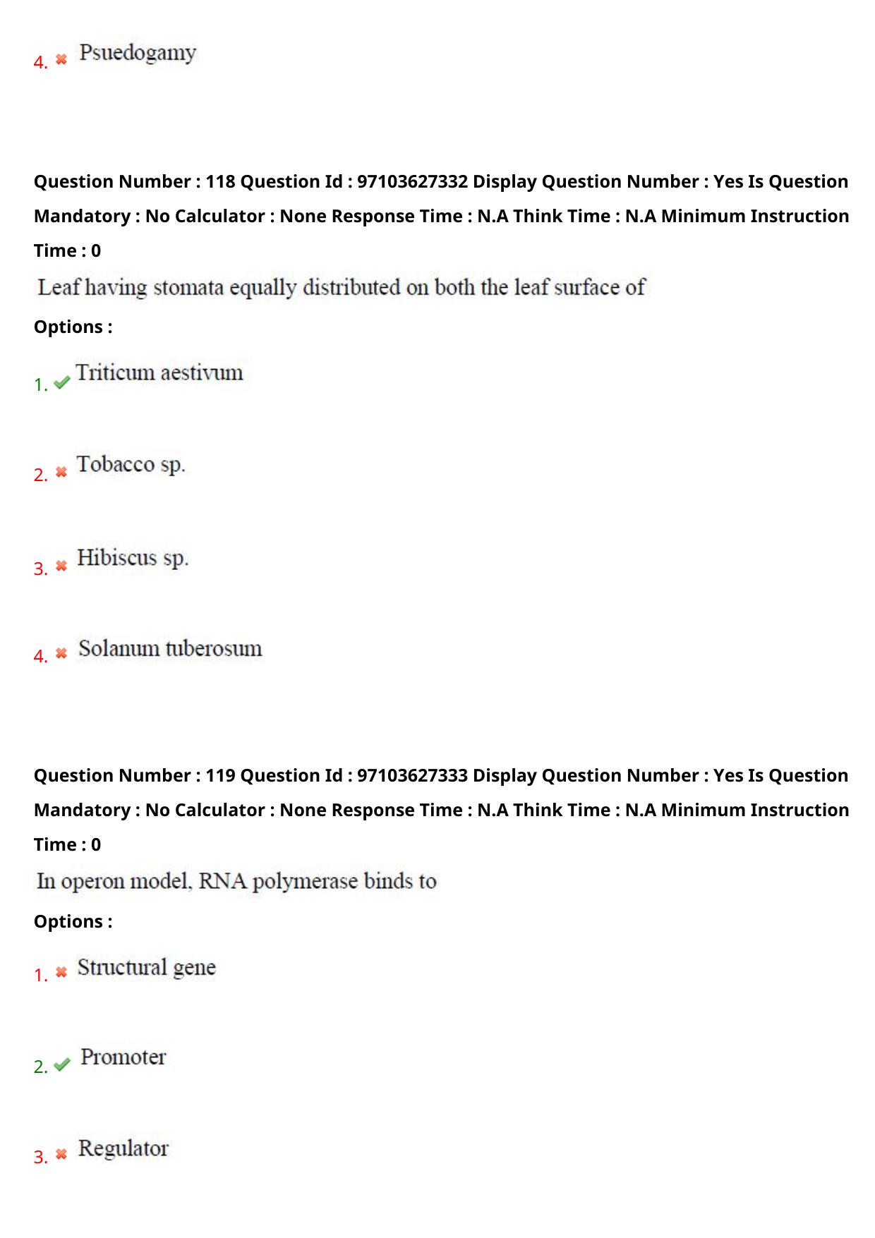 AP RCET 2024 Botany Question Paper - Page 70