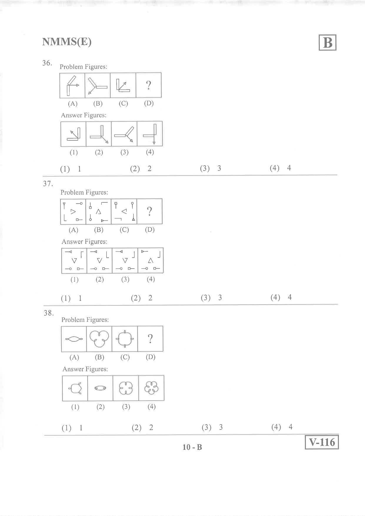 English Medium Nov 2019 (Set B) Class 8 Andhra Pradesh NMMS Question Papers - Page 10