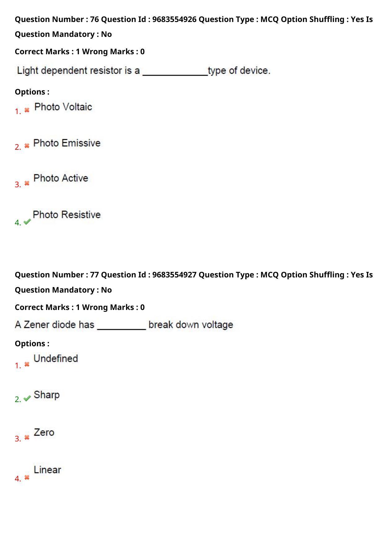 TS CPGET 2021 M.Sc. Electronics (Shift 1) Question Paper with Answer Key - Page 41