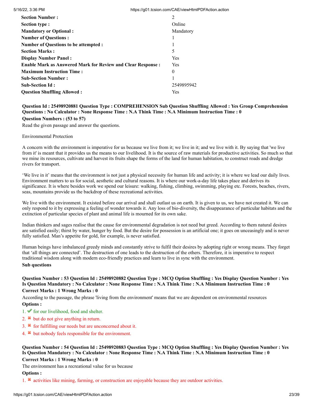 MP CPCT 14 May 2022 Question Paper Shift 2 - Page 23