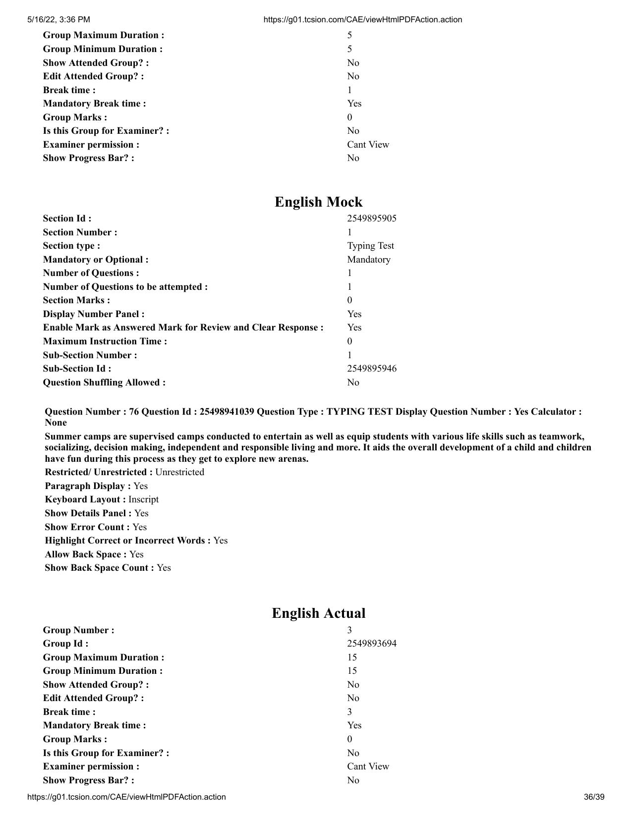MP CPCT 14 May 2022 Question Paper Shift 2 - Page 36