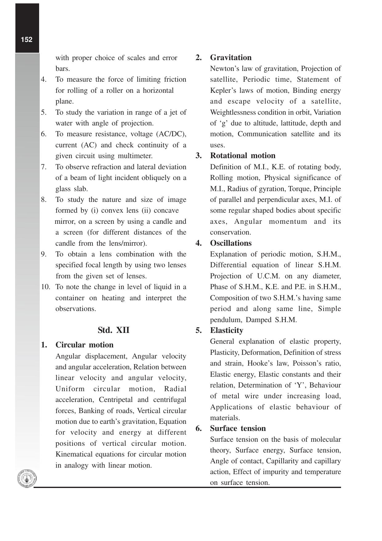 Maharashtra HSC Physics Syllabus  - Page 4