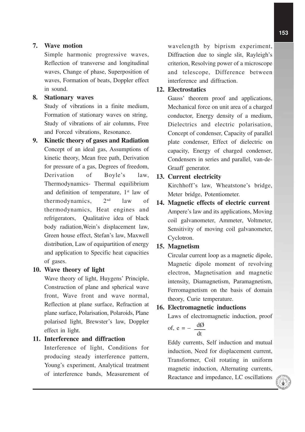 Maharashtra HSC Physics Syllabus  - Page 5
