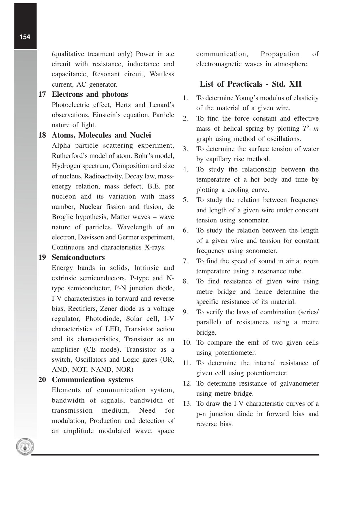 Maharashtra HSC Physics Syllabus  - Page 6