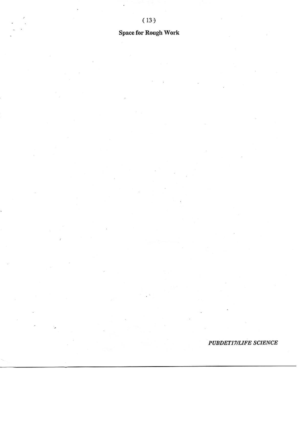 PUBDET 2017 Life Sciences Question Paper - Page 13