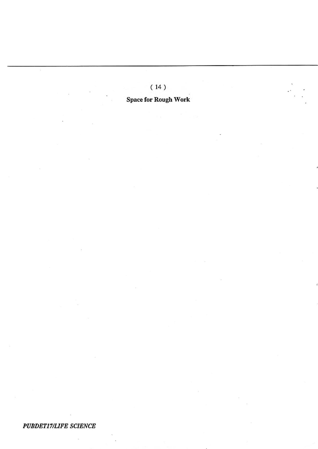 PUBDET 2017 Life Sciences Question Paper - Page 14