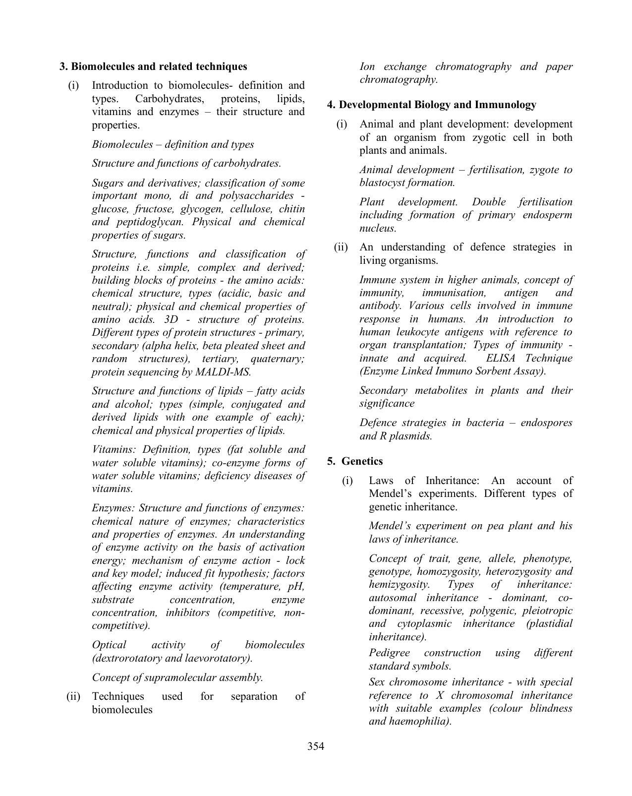 ISC Class XI & XII Biotechnology Syllabus - Page 3