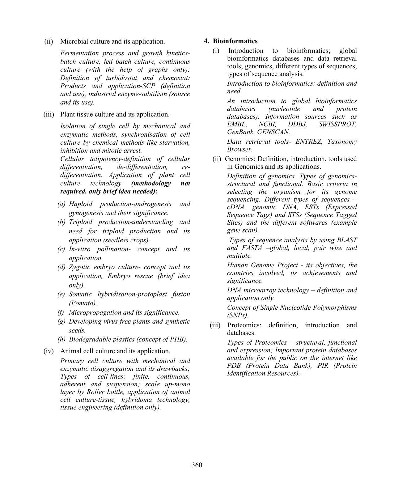 ISC Class XI & XII Biotechnology Syllabus - Page 9