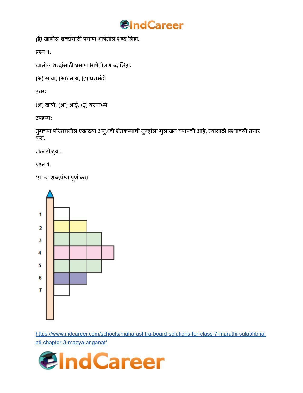 Maharashtra Board Solutions for Class 7- Marathi Sulabhbharati: Chapter 3- माझ्या अंगणात - Page 6