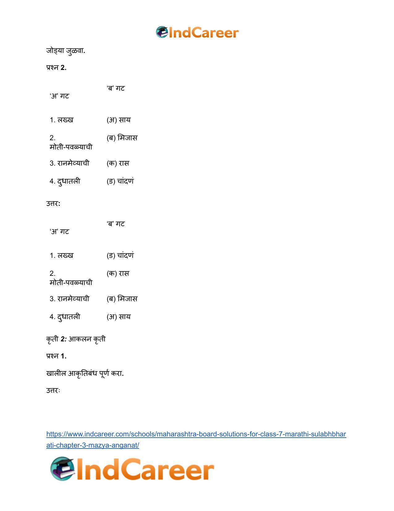 Maharashtra Board Solutions for Class 7- Marathi Sulabhbharati: Chapter 3- माझ्या अंगणात - Page 15