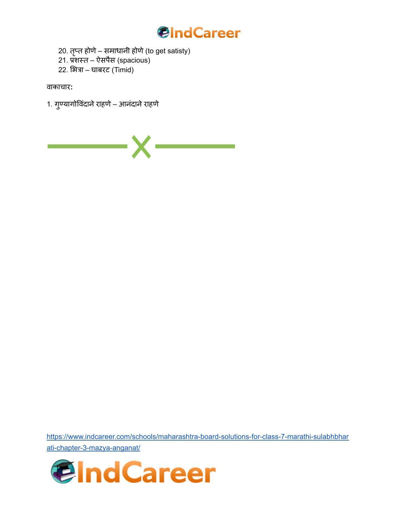 Maharashtra Board Solutions for Class 7- Marathi Sulabhbharati: Chapter 3- माझ्या अंगणात - Page 22