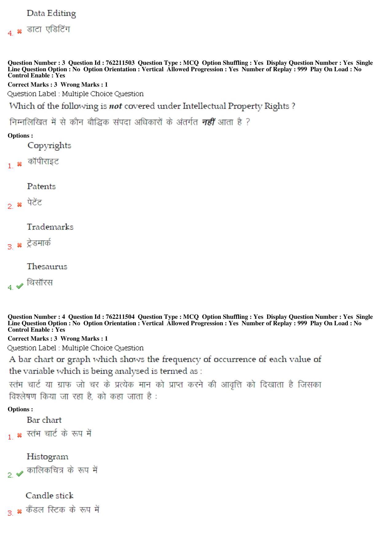 BHU RET Madicinal Chemistry 2019 Question Paper  - Page 3