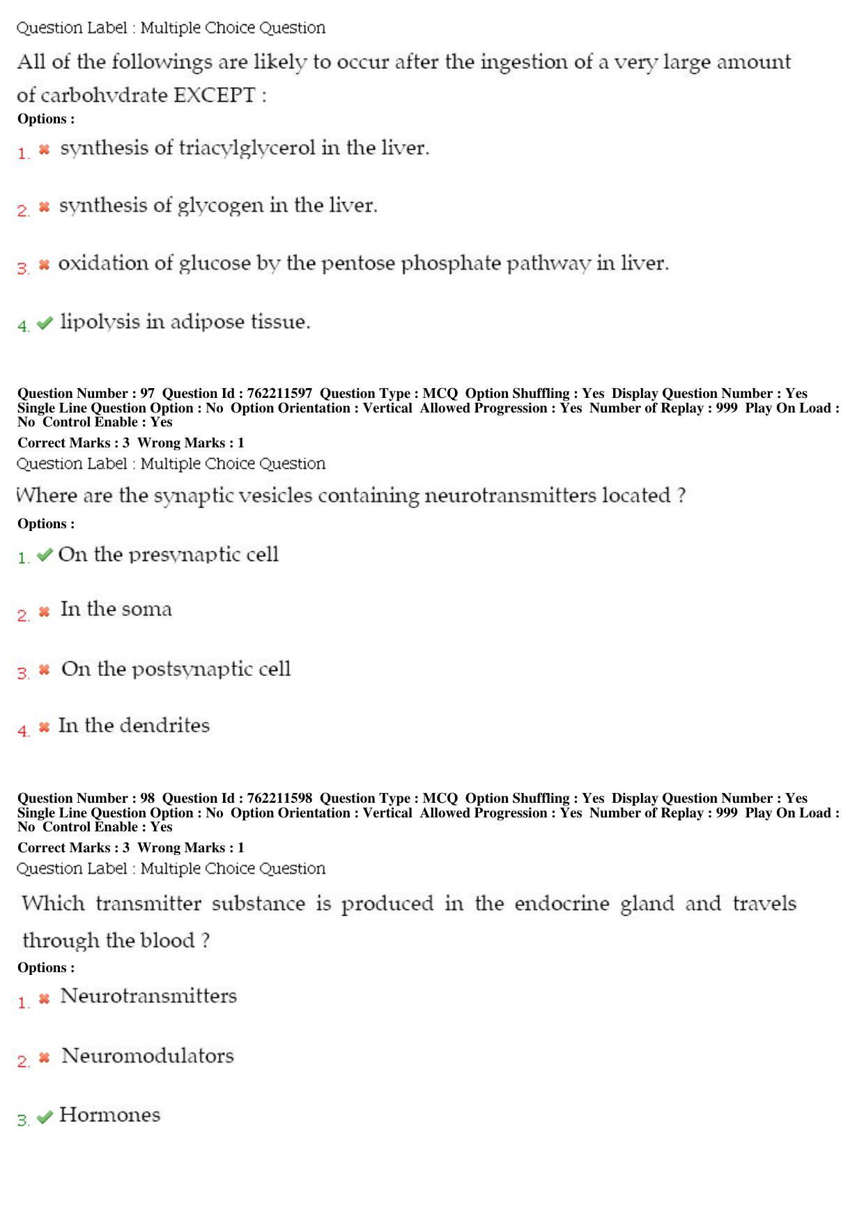 BHU RET Madicinal Chemistry 2019 Question Paper  - Page 43