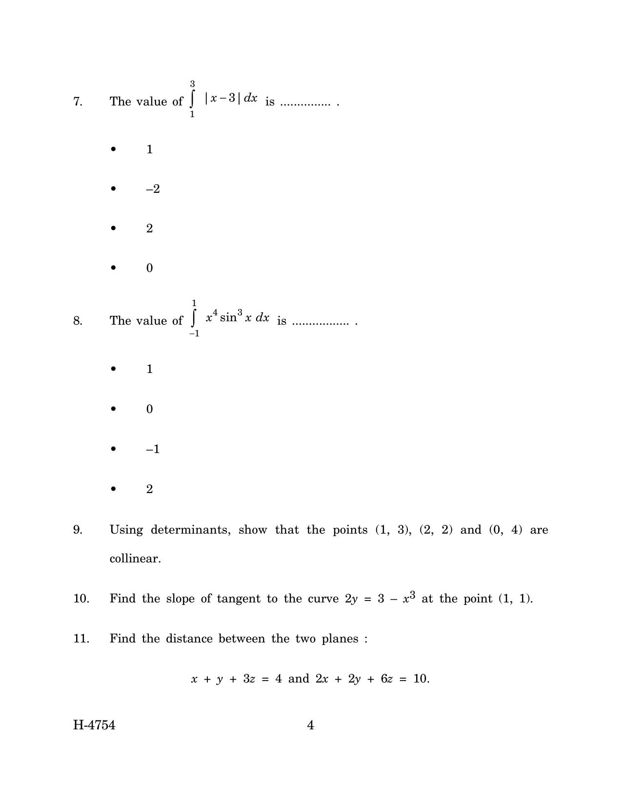 Goa Board Class 12 Mathematics (March 2024) Question Paper - Page 4
