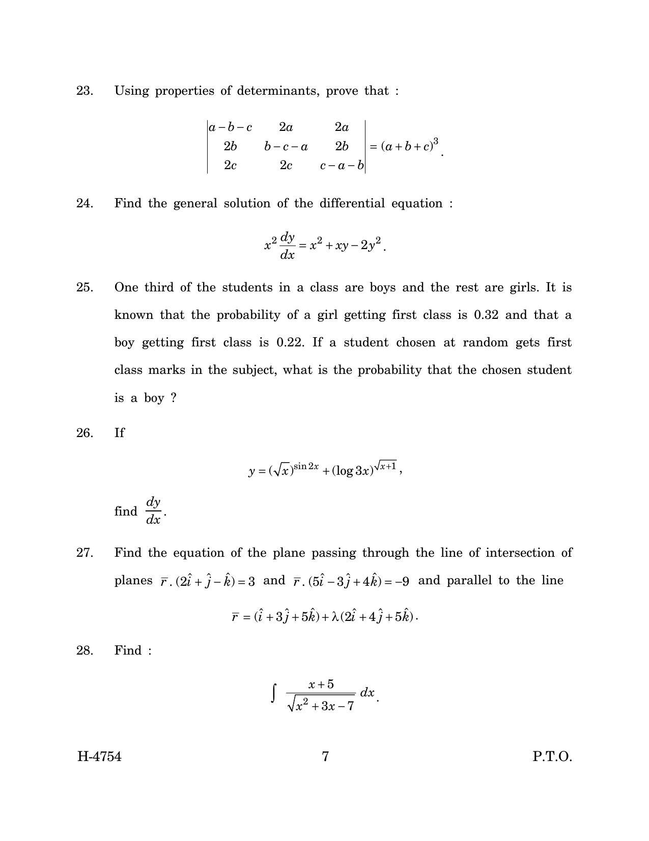 Goa Board Class 12 Mathematics (March 2024) Question Paper - Page 7