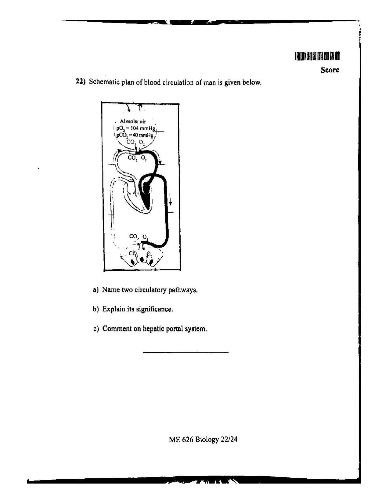 Kerala Plus One 2022 Biology Question Paper (Model) - Page 22