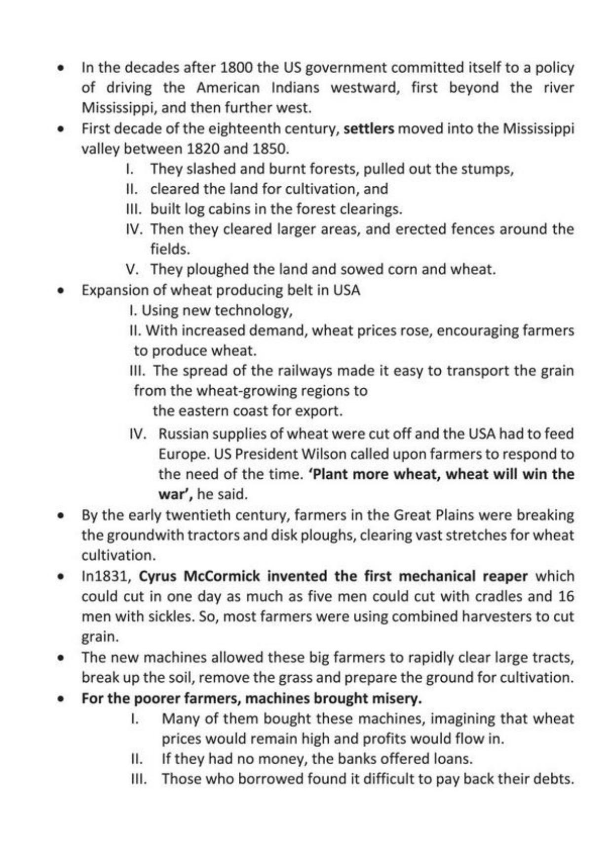 Class 9 Notes, Question & Practice Paper - History (Topic 6 : Peasants and Farmers) - Page 4