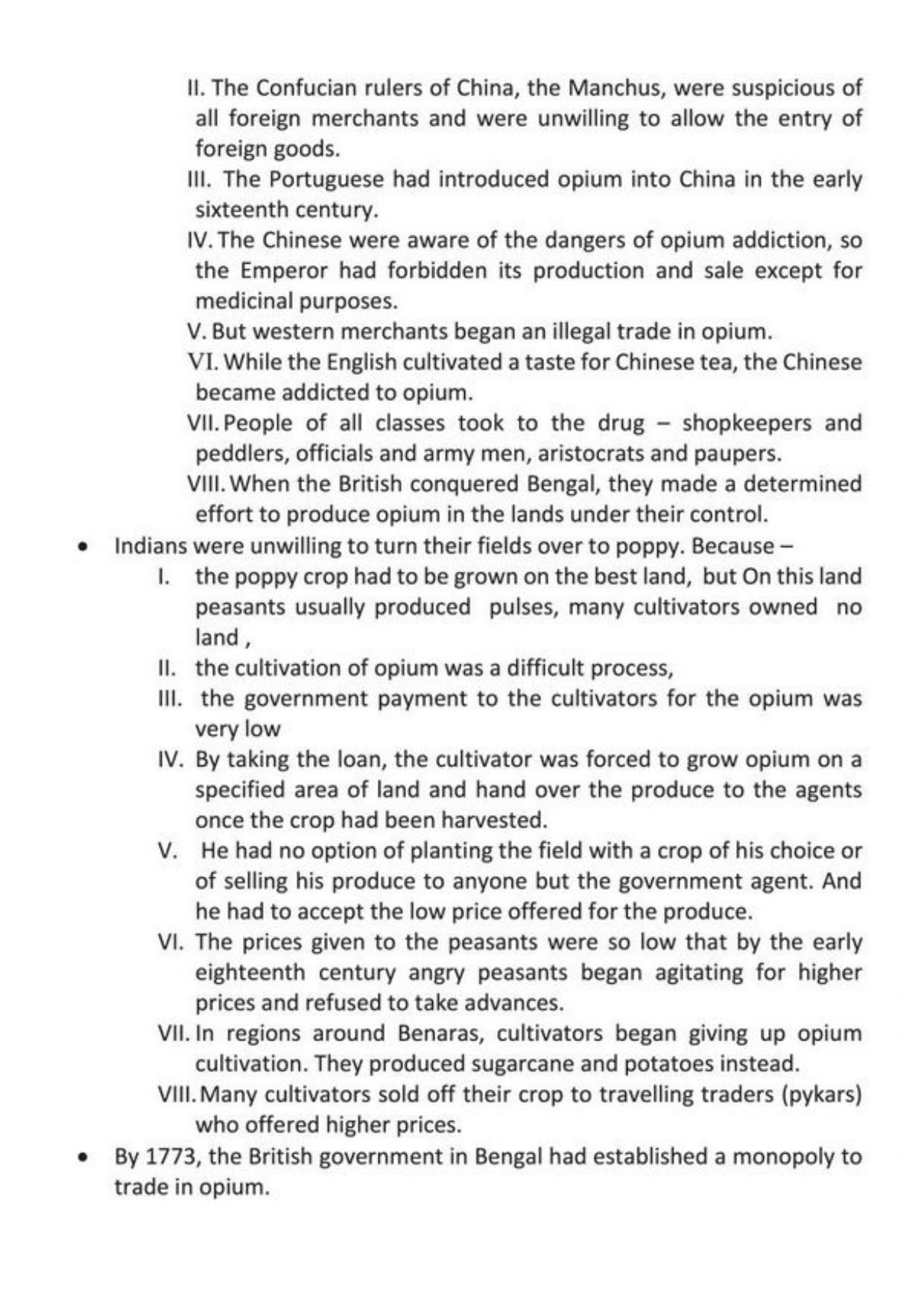 Class 9 Notes, Question & Practice Paper - History (Topic 6 : Peasants and Farmers) - Page 6