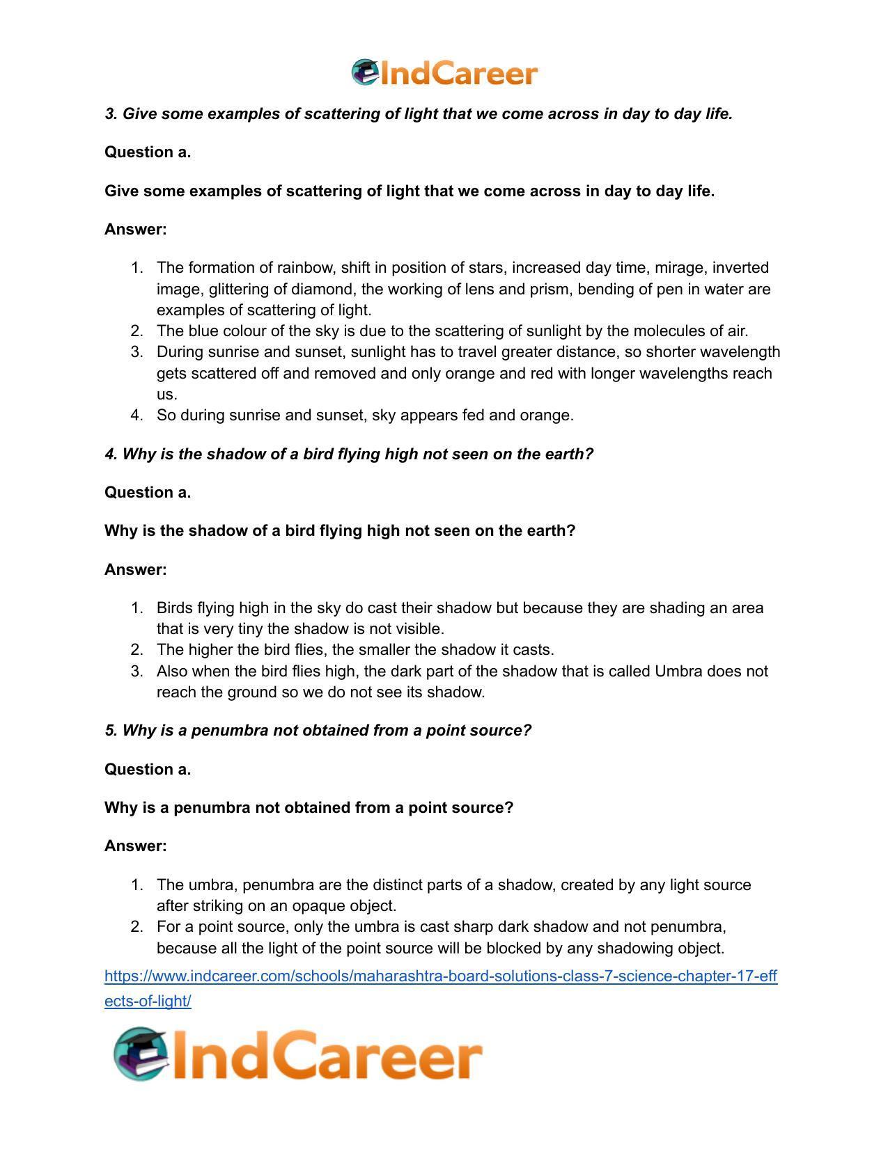 Maharashtra Board Solutions Class 7-Science: Chapter 17- Effects of Light - Page 4