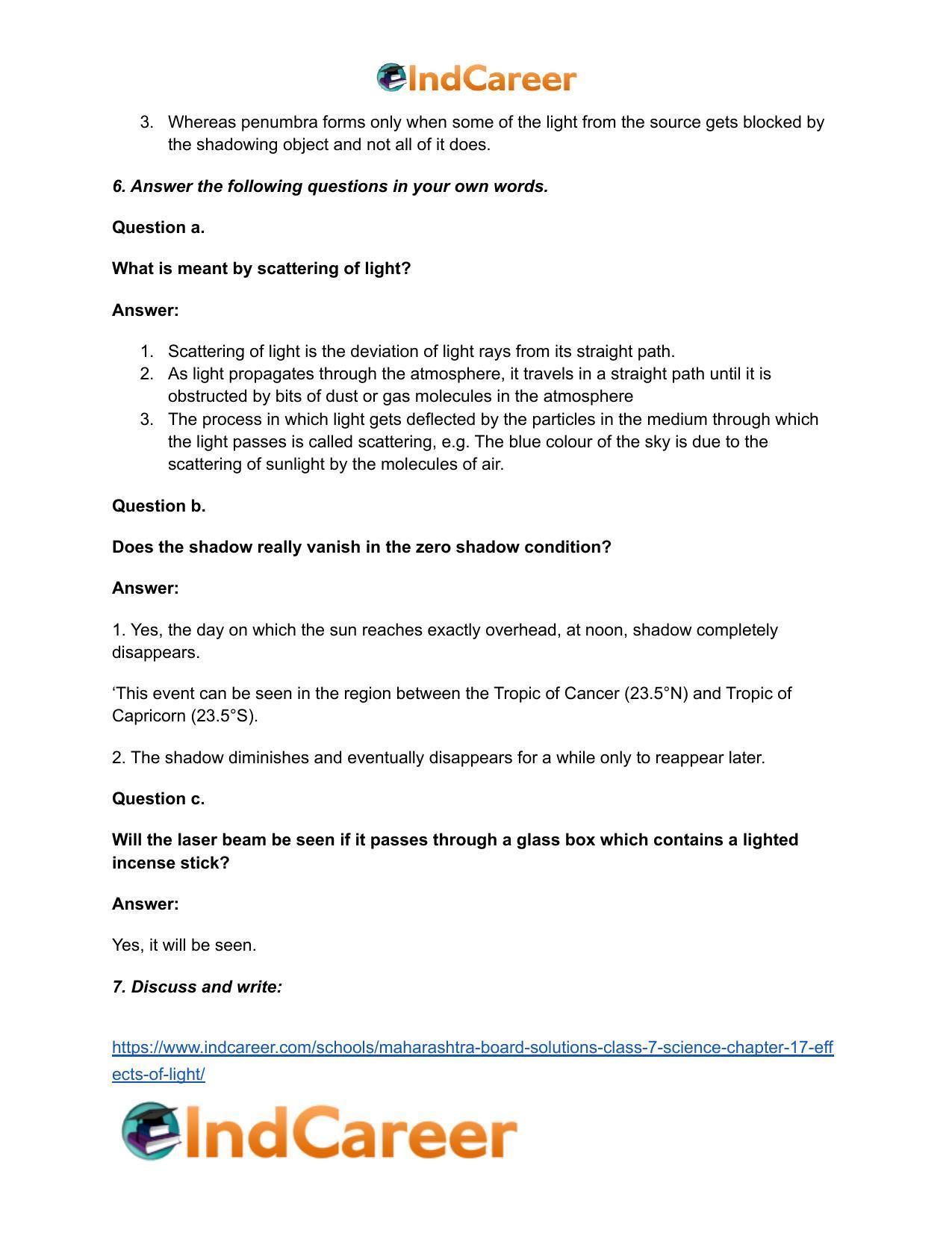 Maharashtra Board Solutions Class 7-Science: Chapter 17- Effects of Light - Page 5