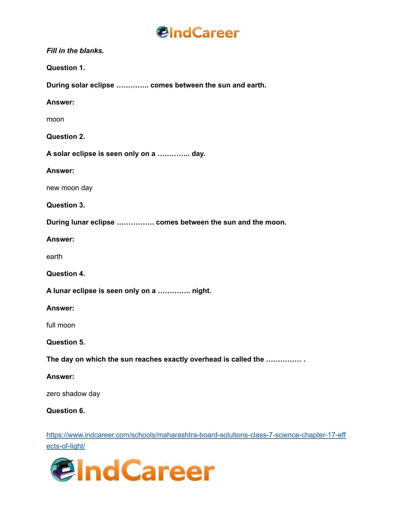 Maharashtra Board Solutions Class 7-Science: Chapter 17- Effects of Light - Page 9