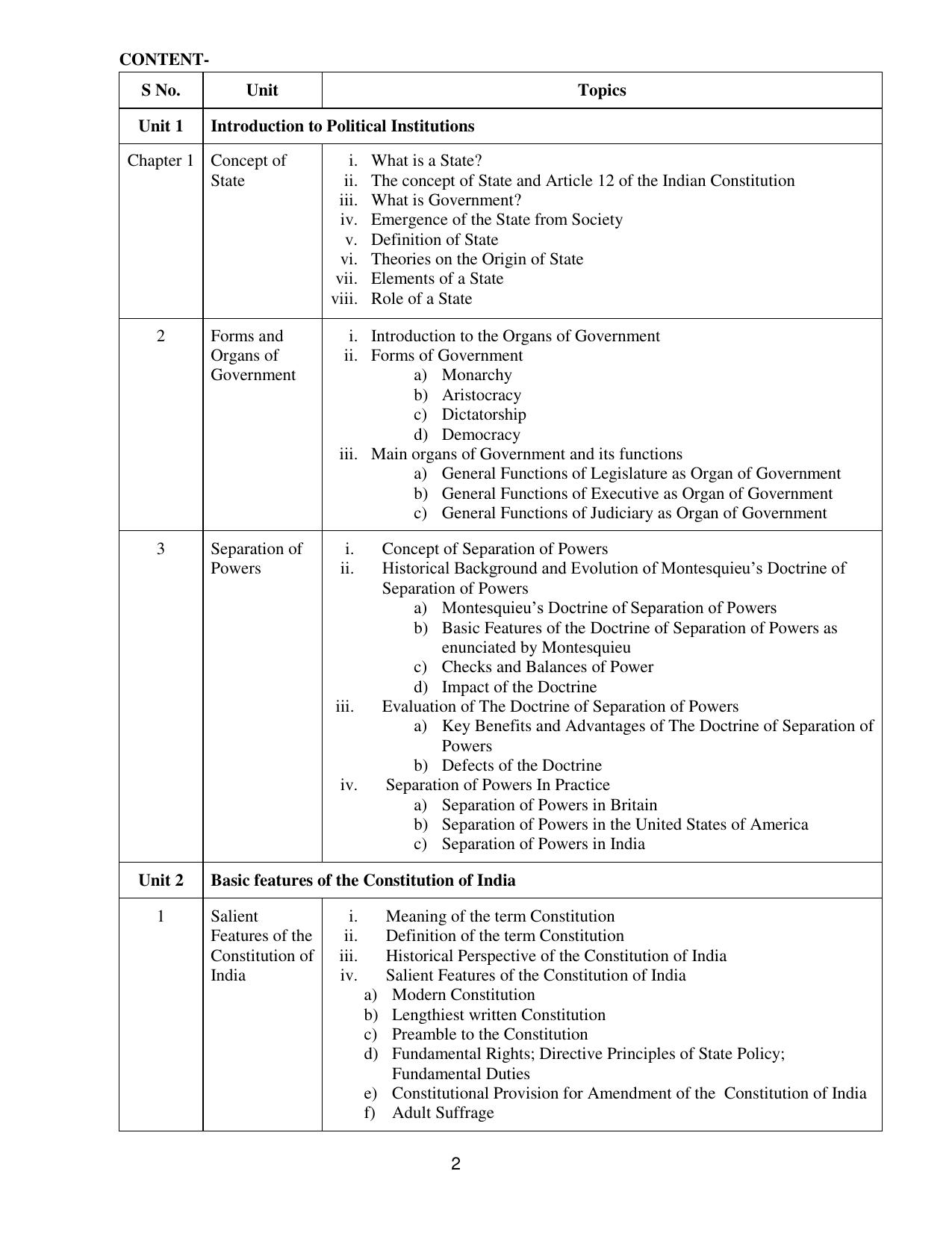 CBSE Class 11 & 12 Legal Studies Syllabus - Page 3