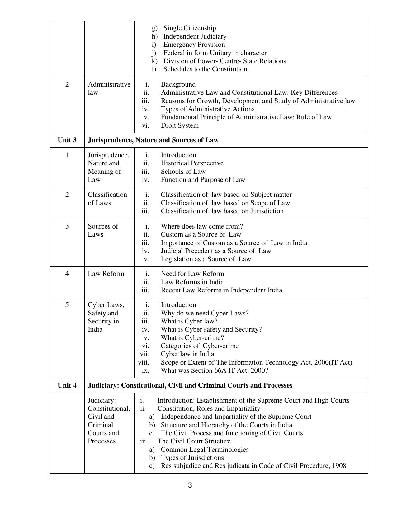CBSE Class 11 & 12 Legal Studies Syllabus - Page 4