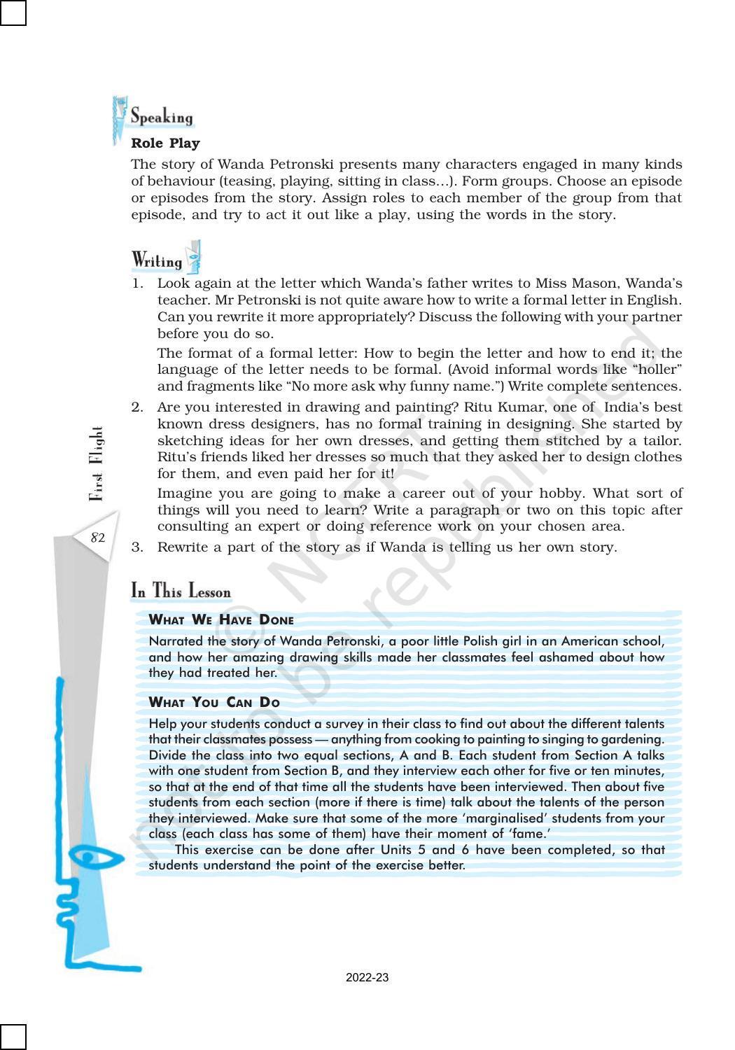 NCERT Book for Class 10 English (First Flight) Chapter 6 The Hundred Dresses – II - Page 10