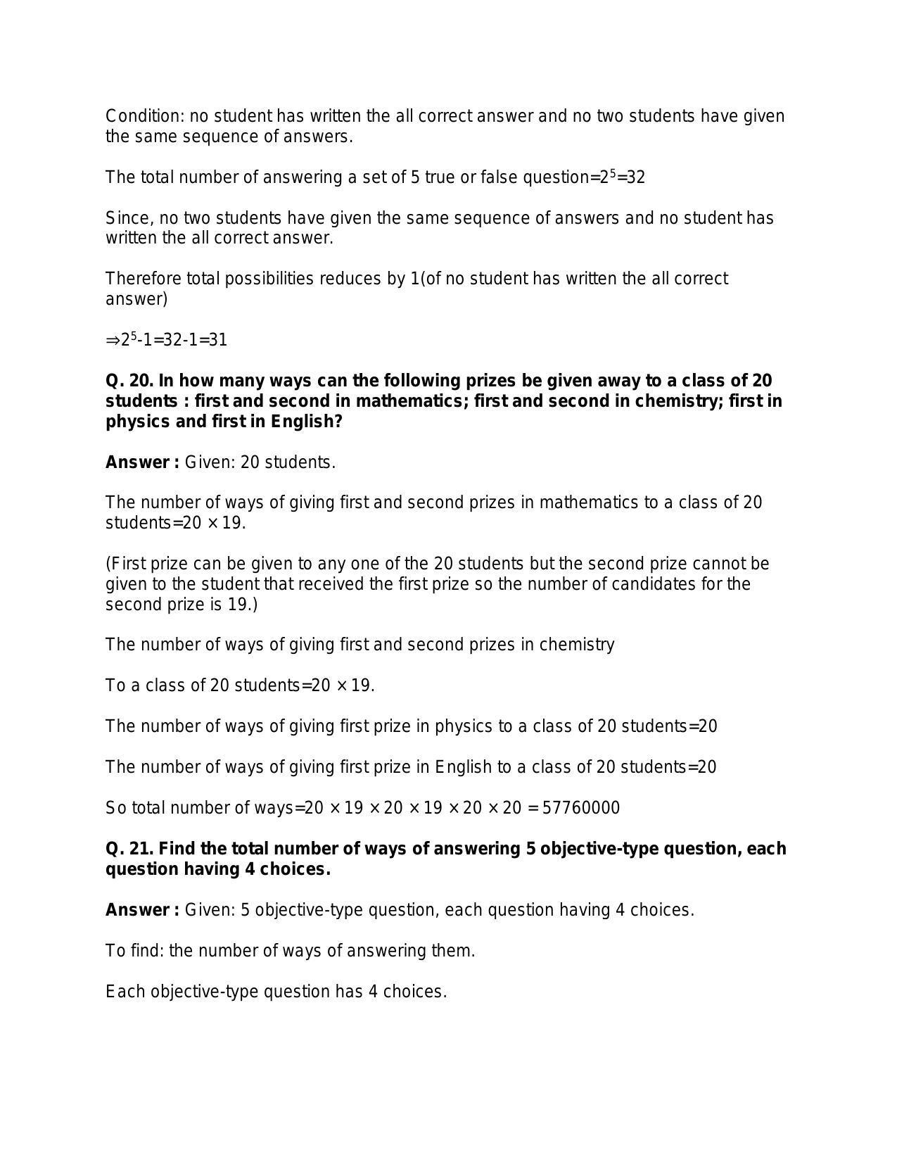 Chapter 8: Permutations: RS Aggarwal Class 11 Solutions - Page 23
