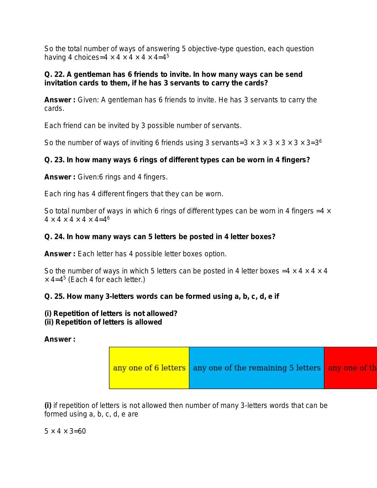 Chapter 8: Permutations: RS Aggarwal Class 11 Solutions - Page 24