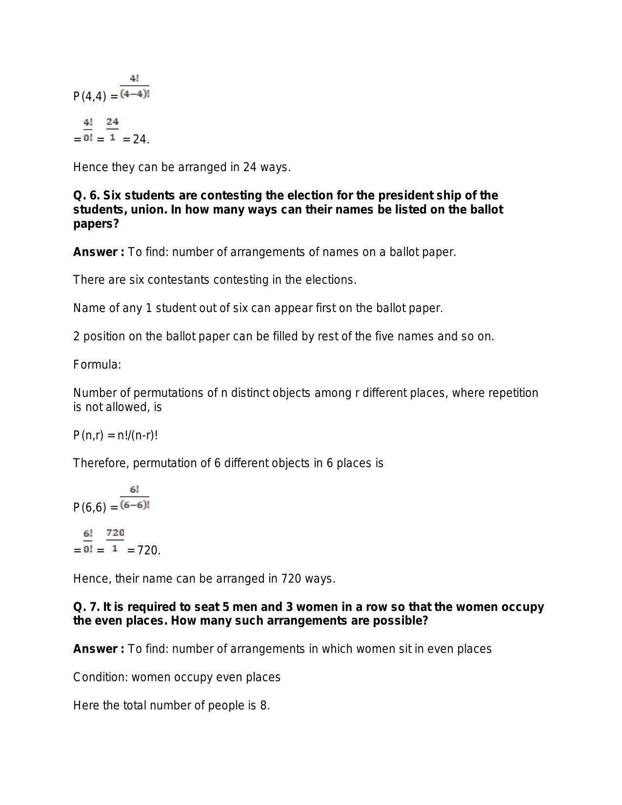 Chapter 8: Permutations: RS Aggarwal Class 11 Solutions - Page 46
