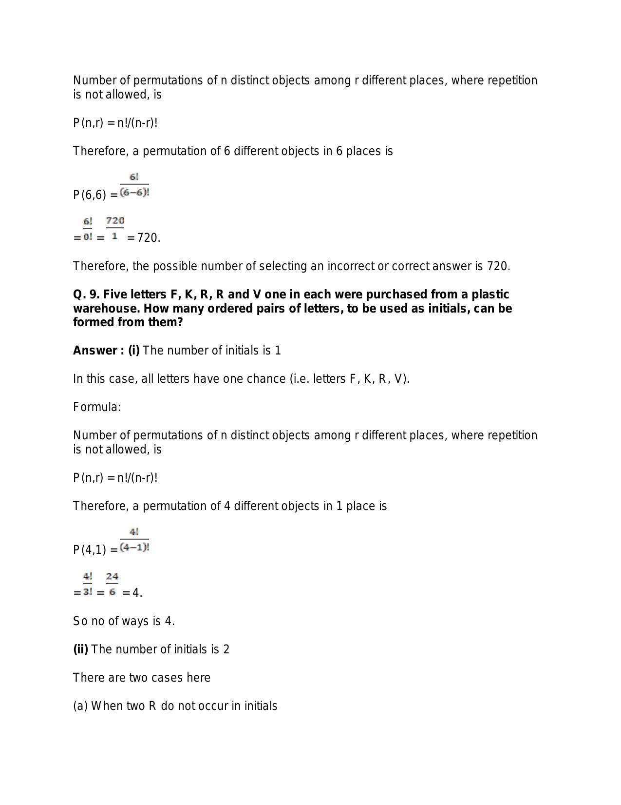 Chapter 8: Permutations: RS Aggarwal Class 11 Solutions - Page 48