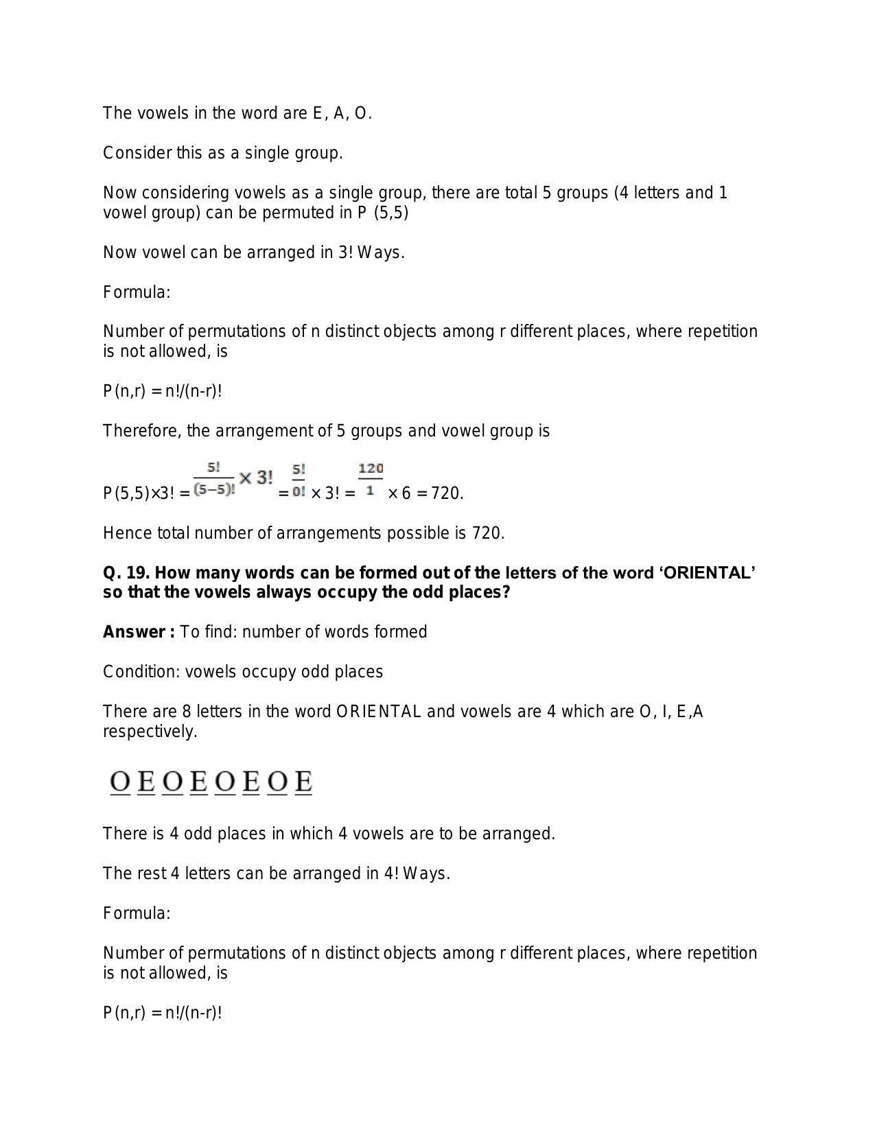 Chapter 8: Permutations: RS Aggarwal Class 11 Solutions - Page 57