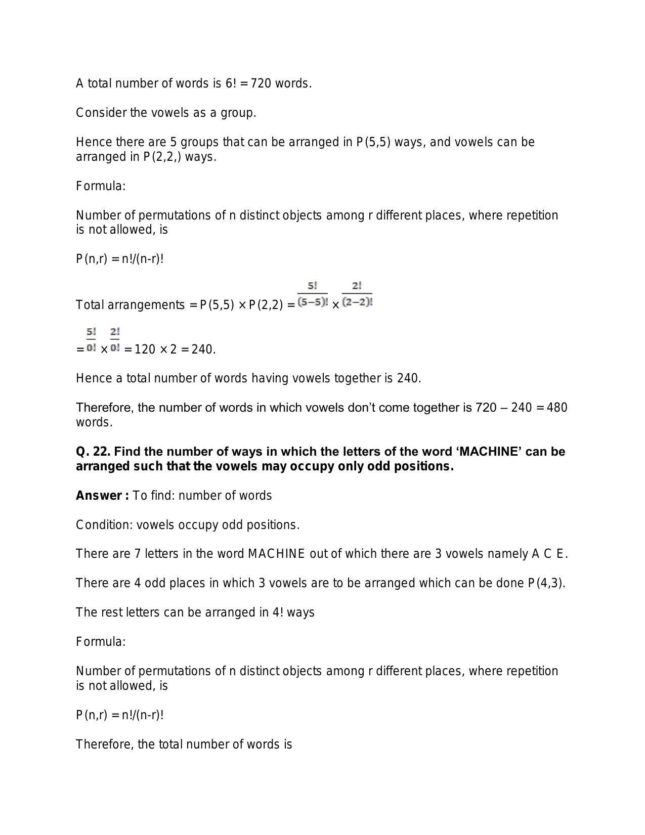 Chapter 8: Permutations: RS Aggarwal Class 11 Solutions - Page 59