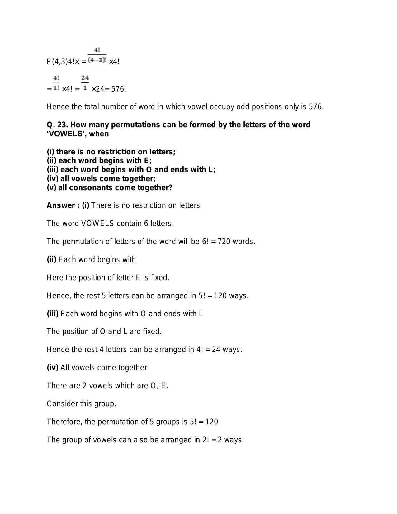 Chapter 8: Permutations: RS Aggarwal Class 11 Solutions - Page 60