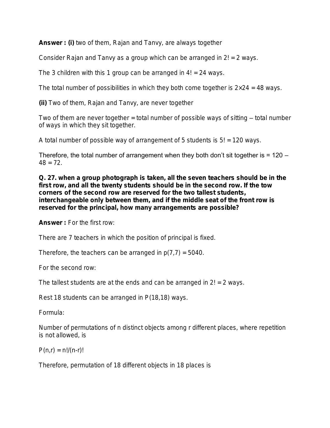 Chapter 8: Permutations: RS Aggarwal Class 11 Solutions - Page 63