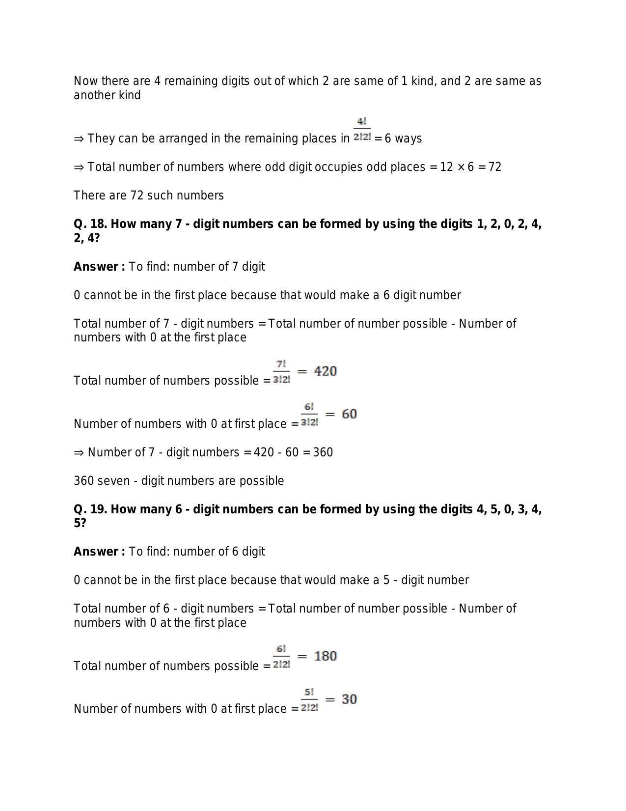 Chapter 8: Permutations: RS Aggarwal Class 11 Solutions - Page 76