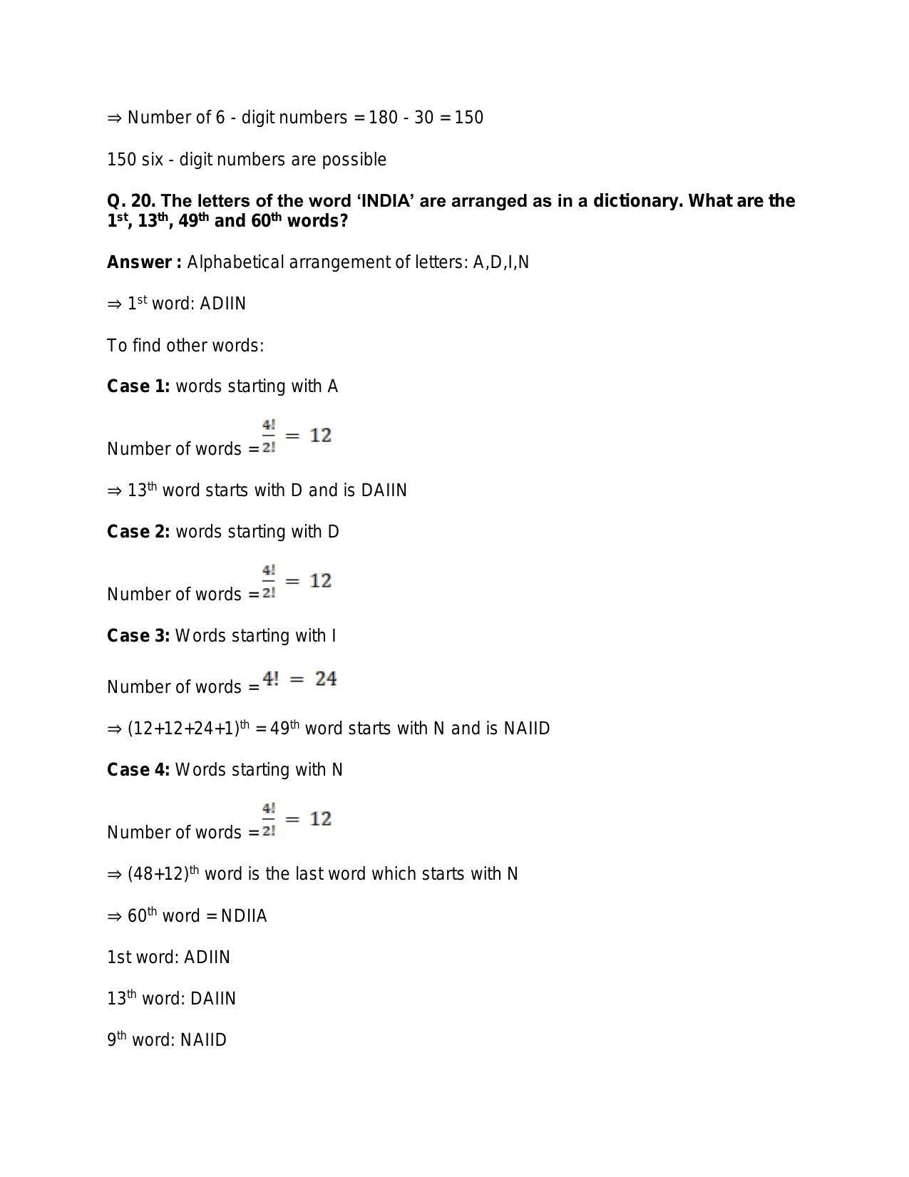 Chapter 8: Permutations: RS Aggarwal Class 11 Solutions - Page 77