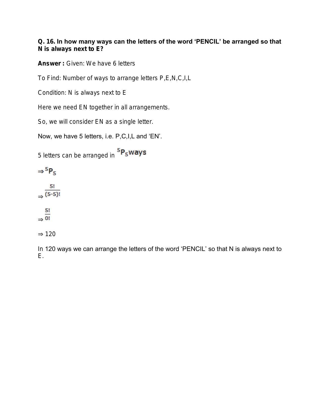 Chapter 8: Permutations: RS Aggarwal Class 11 Solutions - Page 95