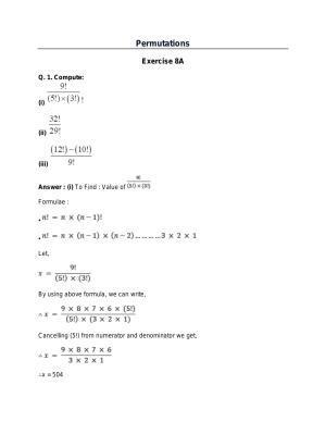 Chapter 8: Permutations: RS Aggarwal Class 11 Solutions